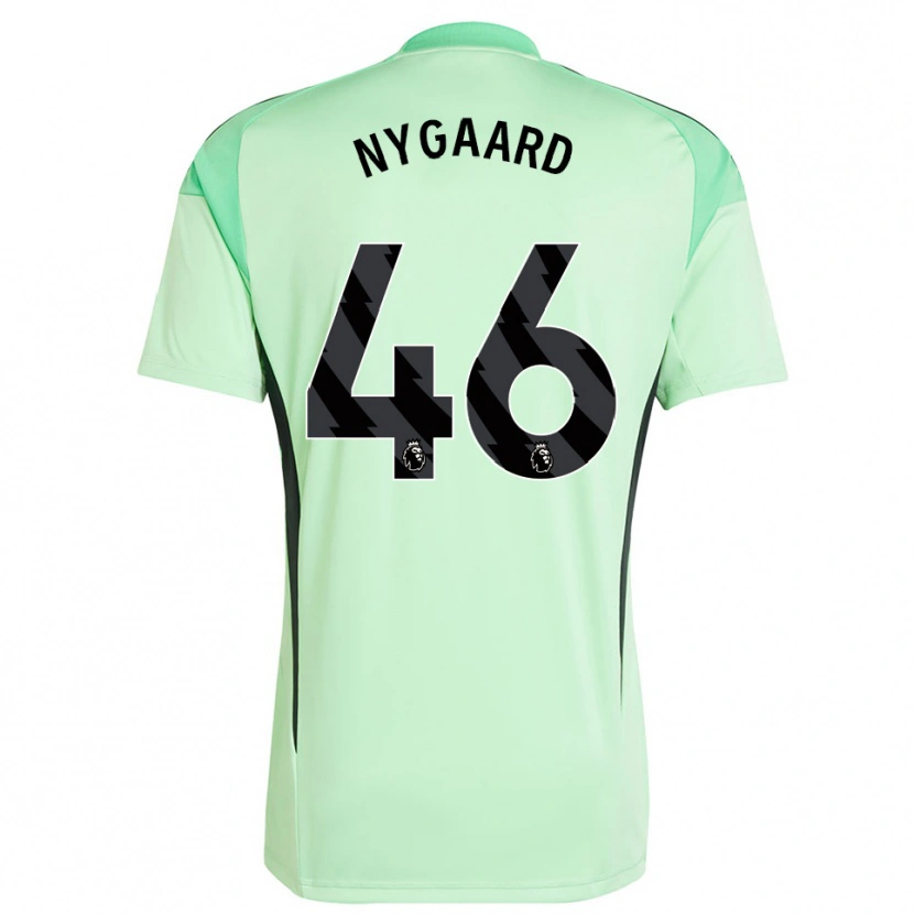 Danxen Femme Lucas Nygaard #46 Maillot de Gardien Vert Clair Noir 2025/26 T-shirt