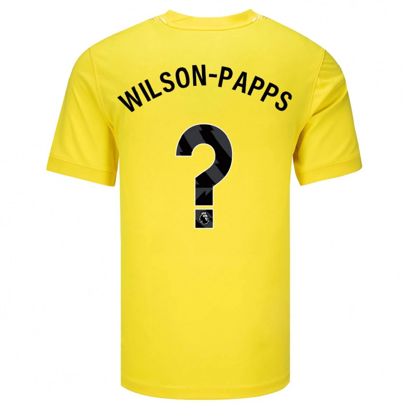 Danxen Femme Charlie Wilson-Papps #0 Maillot de Gardien Jaune Noir 2025/26 T-shirt