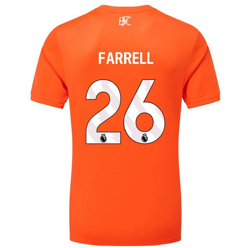 Danxen Femme Lucy Farrell #26 Maillot de Gardien Orange Blanc 2025/26 T-shirt