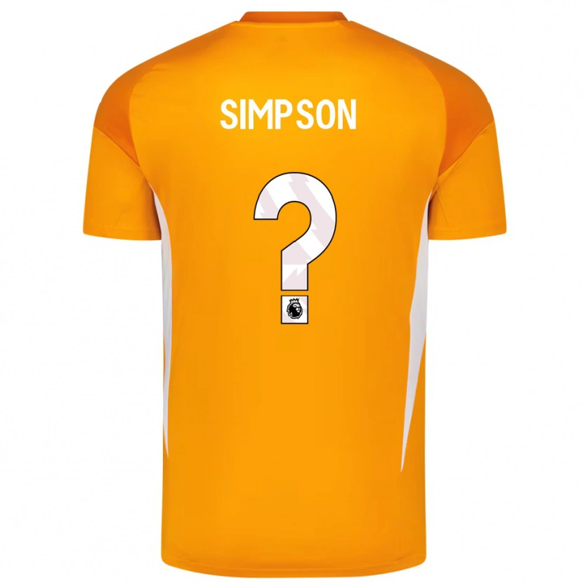 Danxen Femme Carrie Simpson #0 Maillot de Gardien Orange Blanc 2025/26 T-shirt
