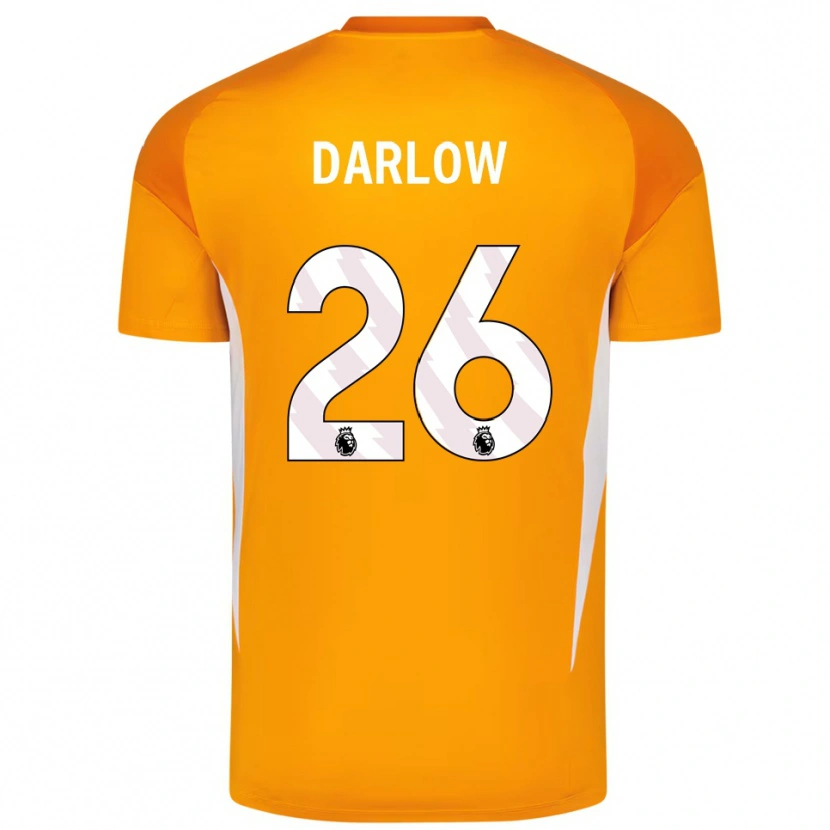 Danxen Femme Karl Darlow #26 Maillot de Gardien Orange Blanc 2025/26 T-shirt