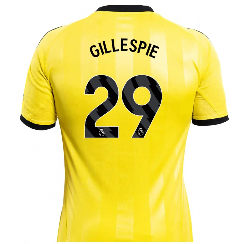 Danxen Femme Mark Gillespie #29 Maillot de Gardien Jaune Noir 2025/26 T-shirt