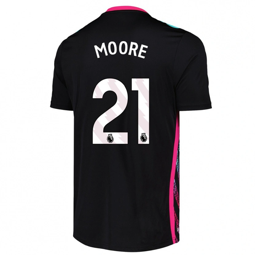 Danxen Femme Simon Moore #21 Maillot de Gardien Noir Blanc 2025/26 T-shirt