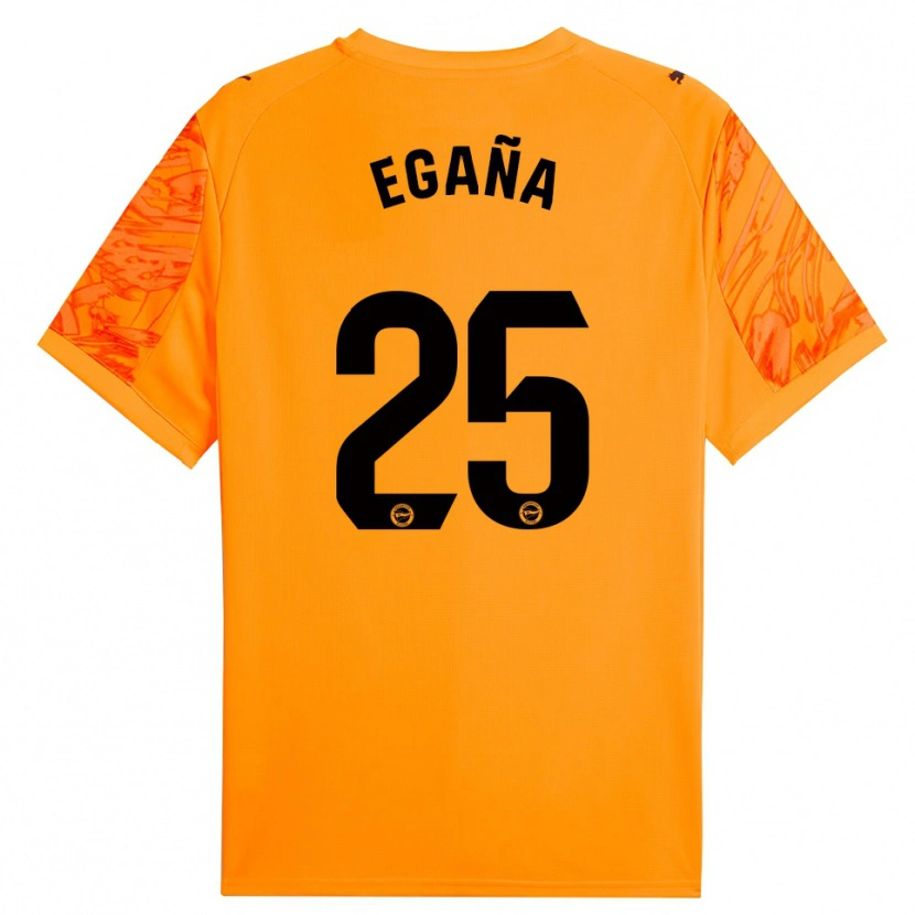 Danxen Femme Eider Egaña #25 Maillot de Gardien Orange Noir 2025/26 T-shirt