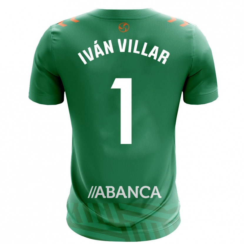 Danxen Femme Iván Villar #1 Maillot de Gardien Vert Blanc 2025/26 T-shirt