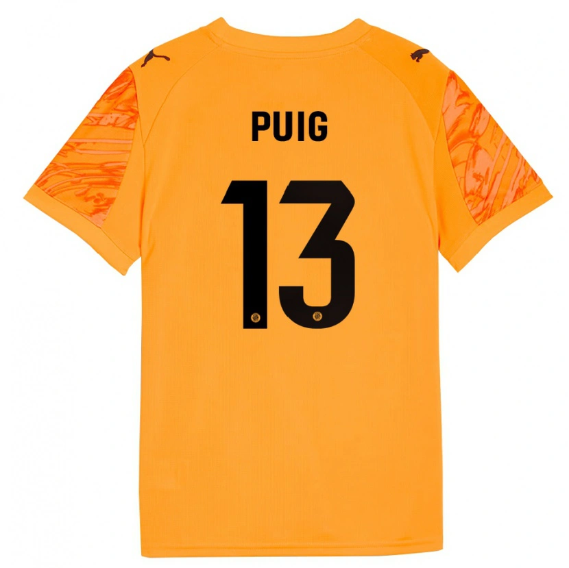 Danxen Femme Sergi Puig #13 Maillot de Gardien Orange Noir 2025/26 T-shirt