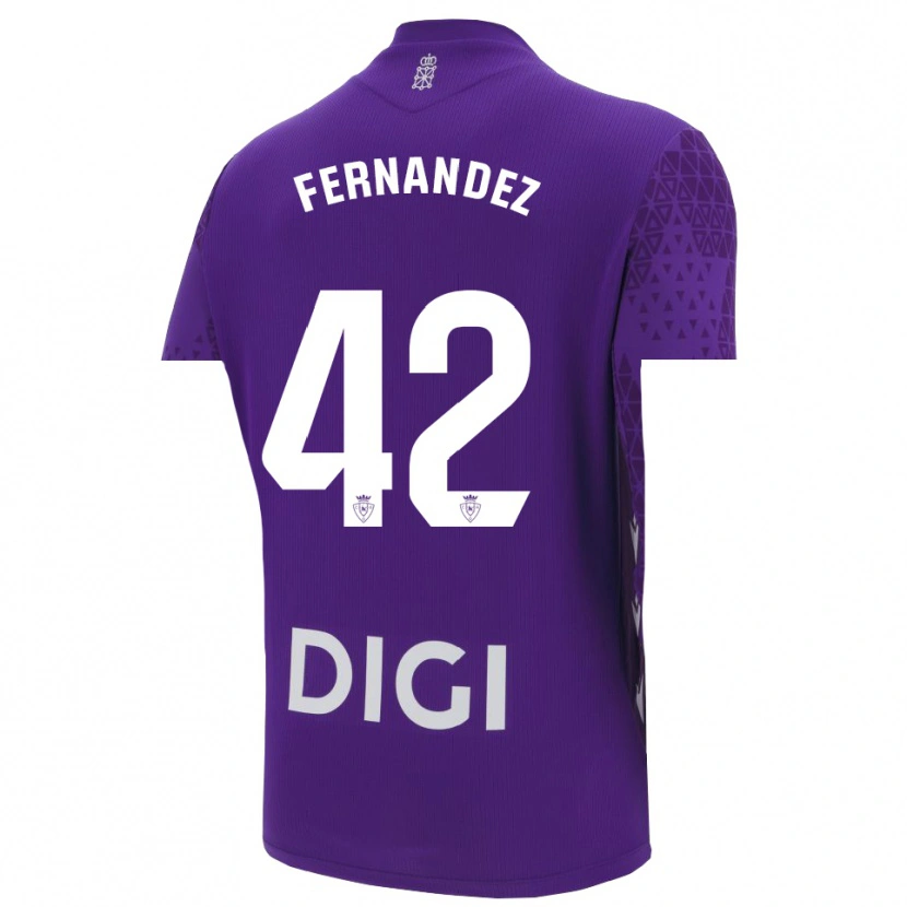 Danxen Femme Rafa Fernández #42 Maillot de Gardien Violet Blanc 2025/26 T-shirt