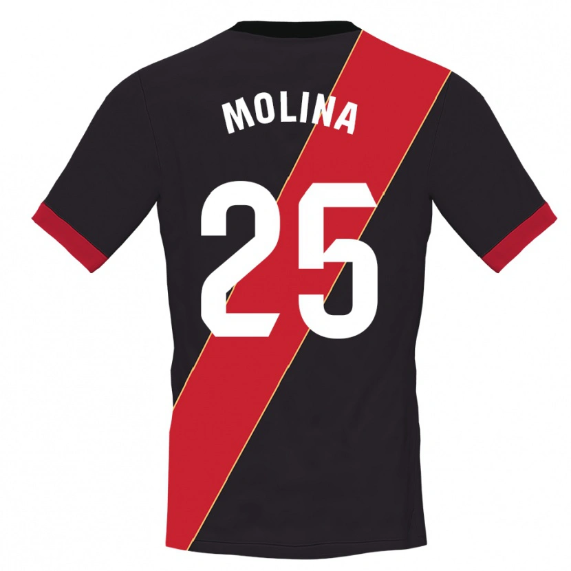 Danxen Femme Adrián Molina #25 Maillot de Gardien Noir Rouge 2025/26 T-shirt