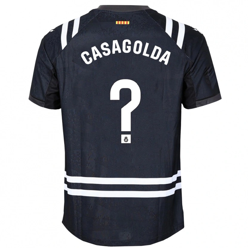 Danxen Femme Pau Casagolda #0 Maillot de Gardien Noir Blanc 2025/26 T-shirt