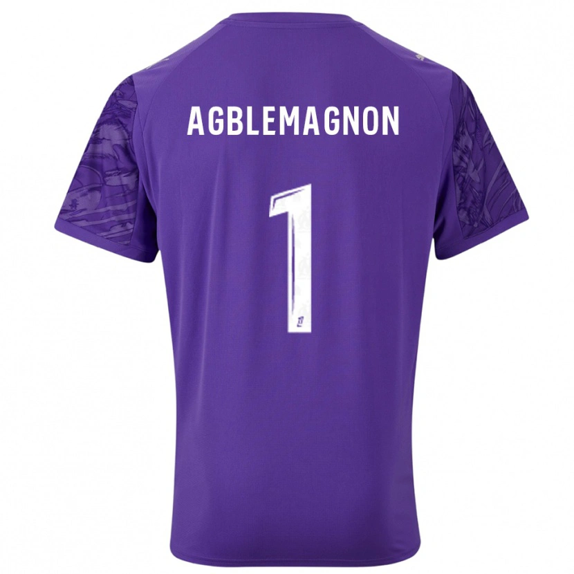 Danxen Femme Jordan Agblemagnon #1 Maillot de Gardien Violet Blanc 2025/26 T-shirt