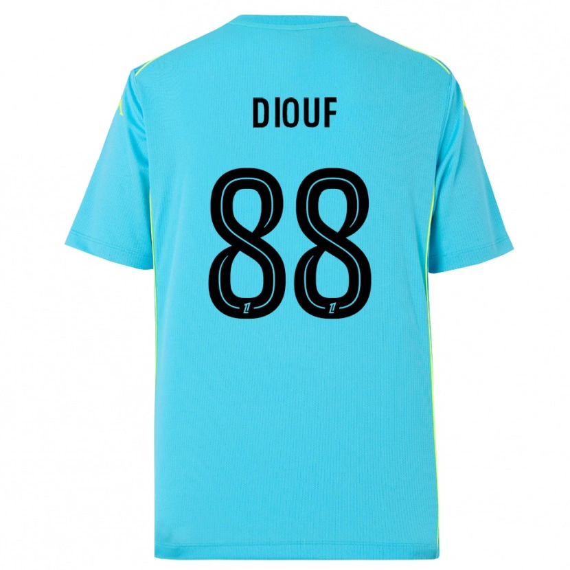 Danxen Femme Yehvann Diouf #88 Maillot de Gardien Bleu Ciel Noir 2025/26 T-shirt