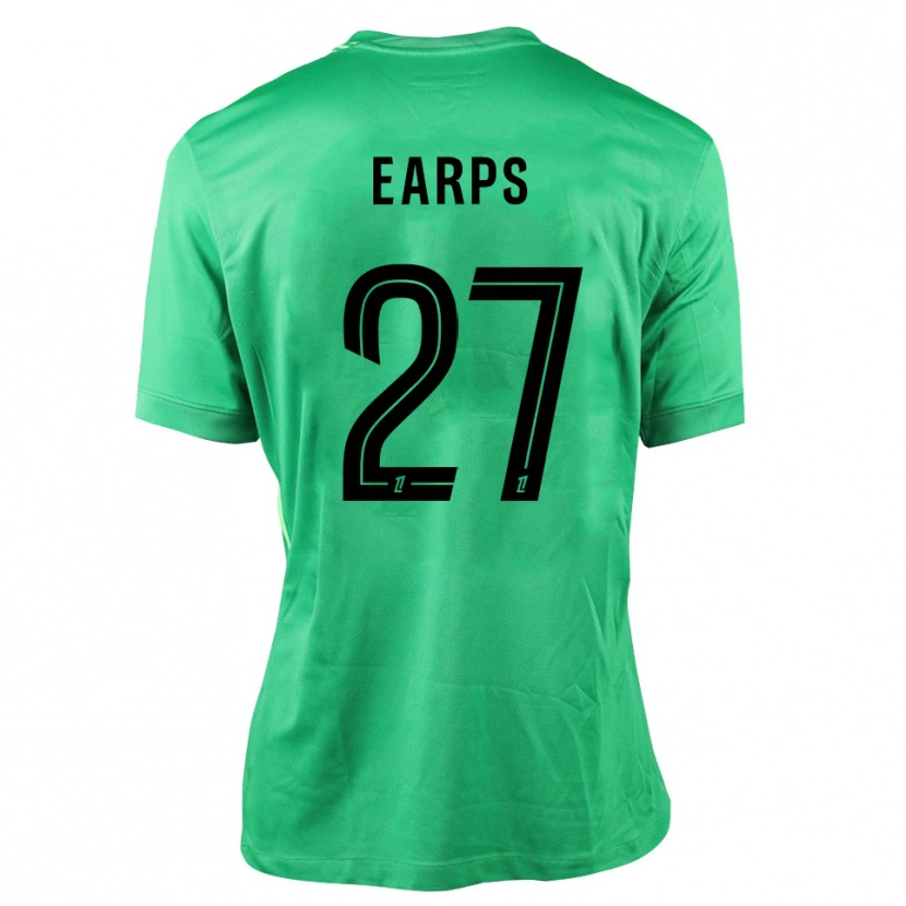 Danxen Femme Mary Earps #27 Maillot de Gardien Vert Noir 2025/26 T-shirt