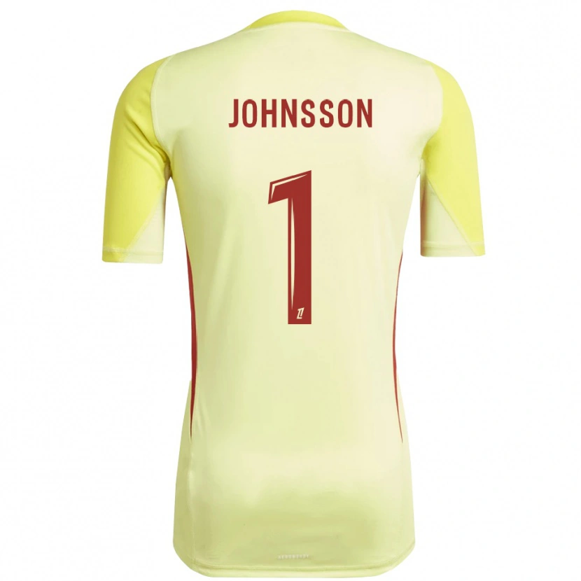 Danxen Femme Karl-Johan Johnsson #1 Maillot de Gardien Rouge Jaune Clair 2025/26 T-shirt