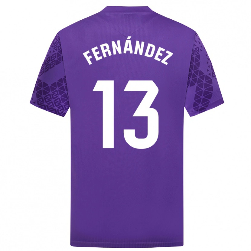 Danxen Femme Andrés Fernández #13 Maillot de Gardien Violet Blanc 2025/26 T-shirt