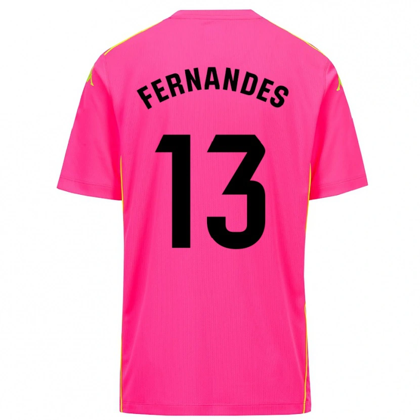 Danxen Femme Guilherme Fernandes #13 Maillot de Gardien Rose Foncé Noir 2025/26 T-shirt