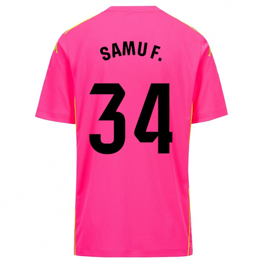 Danxen Femme Samu Fernández #34 Maillot de Gardien Rose Foncé Noir 2025/26 T-shirt