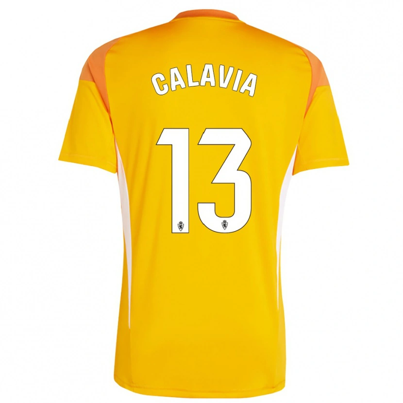 Danxen Femme Carlos Calavia #13 Maillot de Gardien Orange Jaune Foncé 2025/26 T-shirt