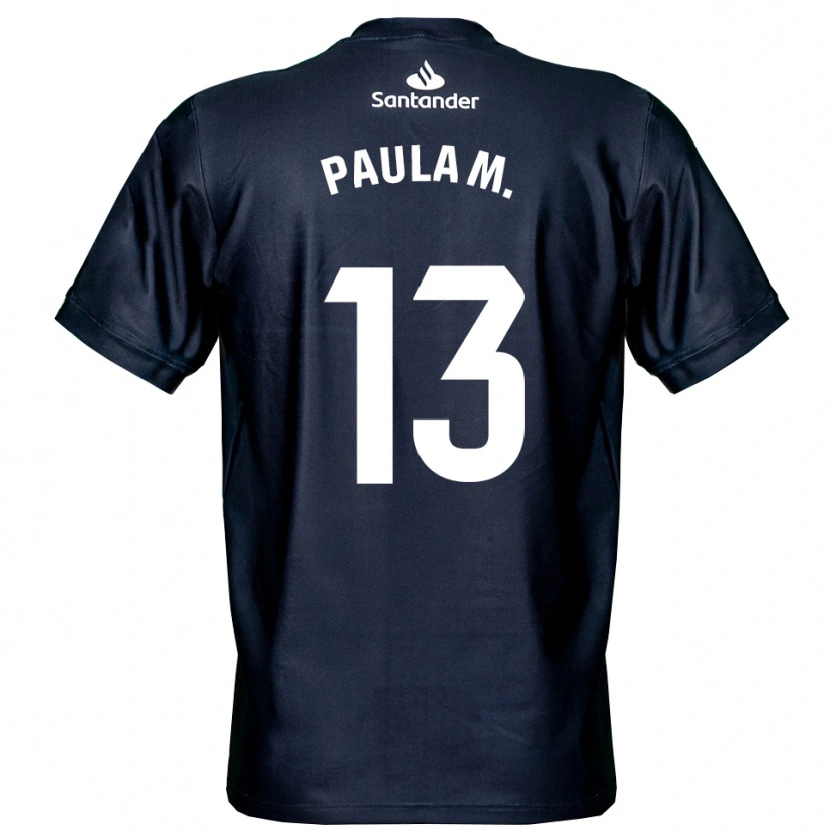 Danxen Femme Paula Muñoz Álvarez #13 Maillot de Gardien Bleu Nuit Blanc 2025/26 T-shirt
