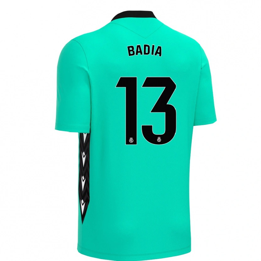 Danxen Femme Edgar Badia #13 Maillot de Gardien Aqua Noir 2025/26 T-shirt