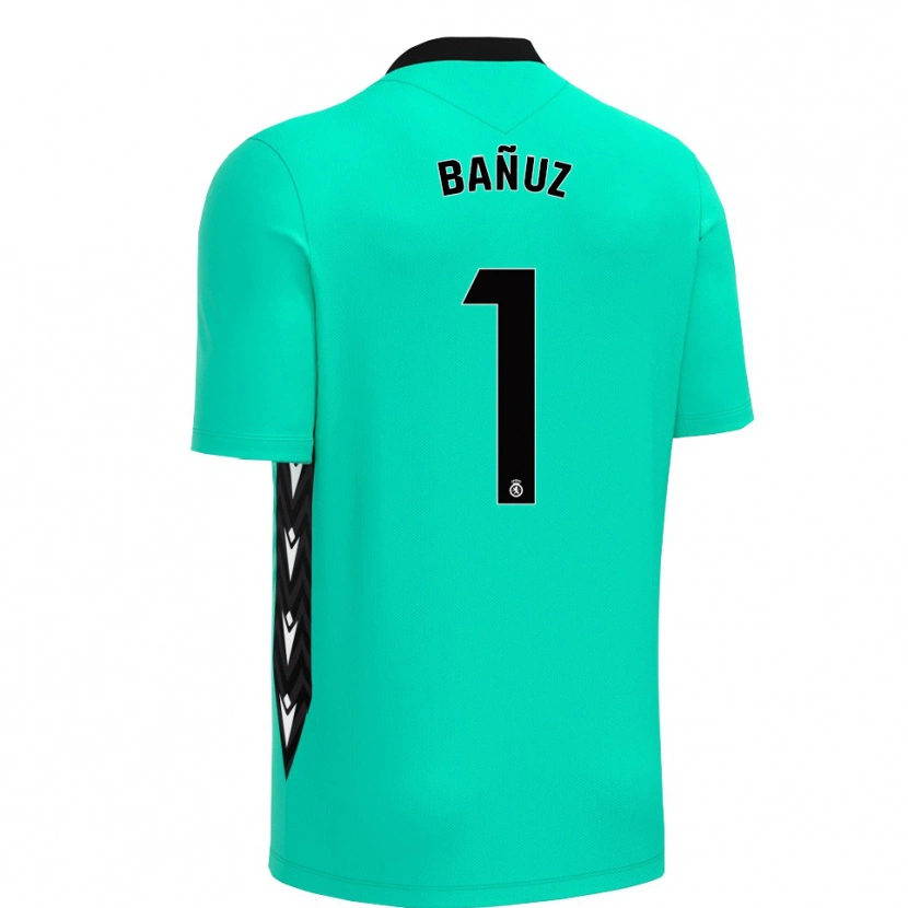 Danxen Femme Miguel Bañuz #1 Maillot de Gardien Aqua Noir 2025/26 T-shirt