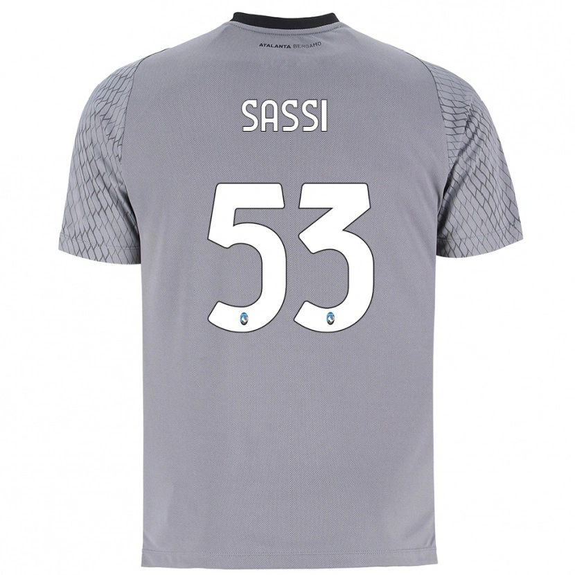 Danxen Femme Jacopo Sassi #53 Maillot de Gardien Gris Bleu Rouge 2025/26 T-shirt