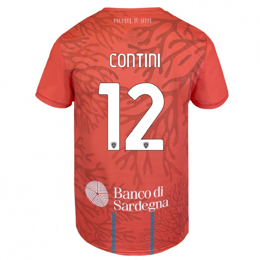 Danxen Femme Federico Contini #12 Maillot de Gardien Orange Rouge Blanc 2025/26 T-shirt