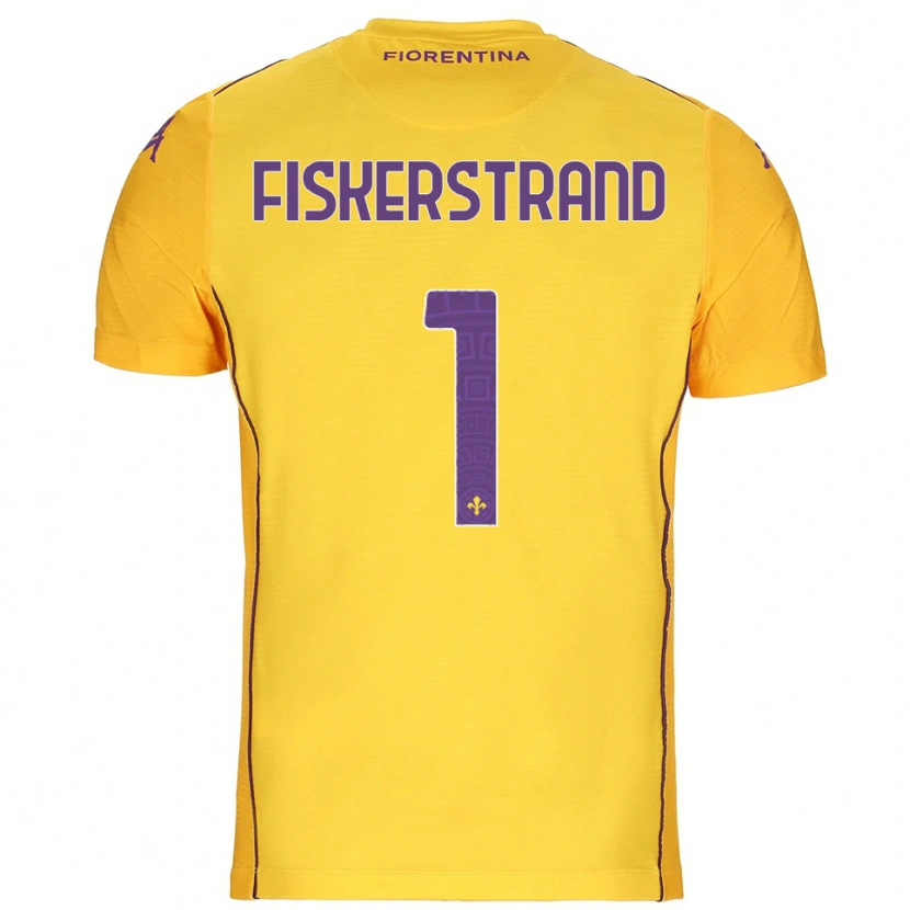 Danxen Femme Cecilie Fiskerstrand #1 Maillot de Gardien Orange Jaune Violet 2025/26 T-shirt