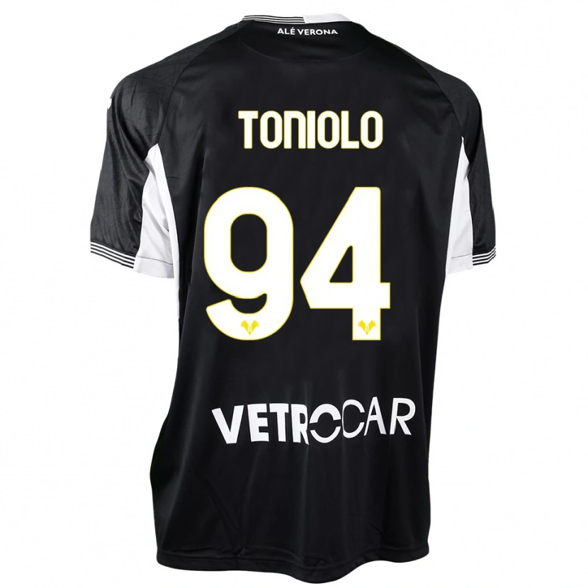 Danxen Femme Giacomo Toniolo #94 Maillot de Gardien Noir Blanc 2025/26 T-shirt