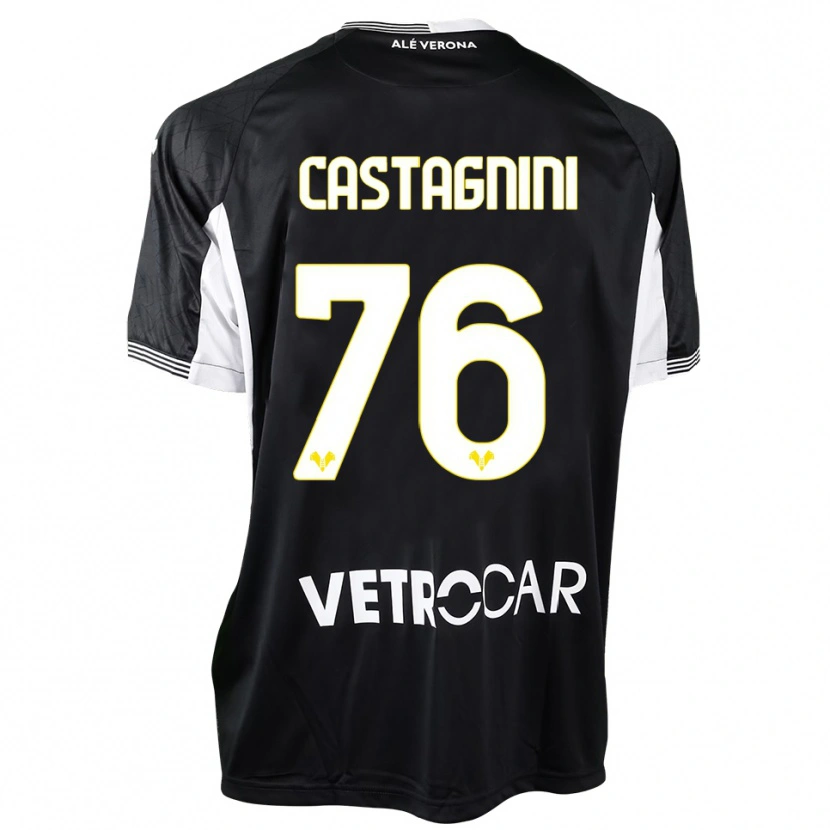 Danxen Femme Mirko Castagnini #76 Maillot de Gardien Noir Blanc 2025/26 T-shirt
