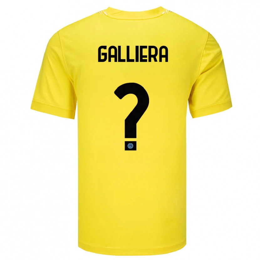 Danxen Femme Carlo Galliera #0 Maillot de Gardien Jaune Clair Noir 2025/26 T-shirt