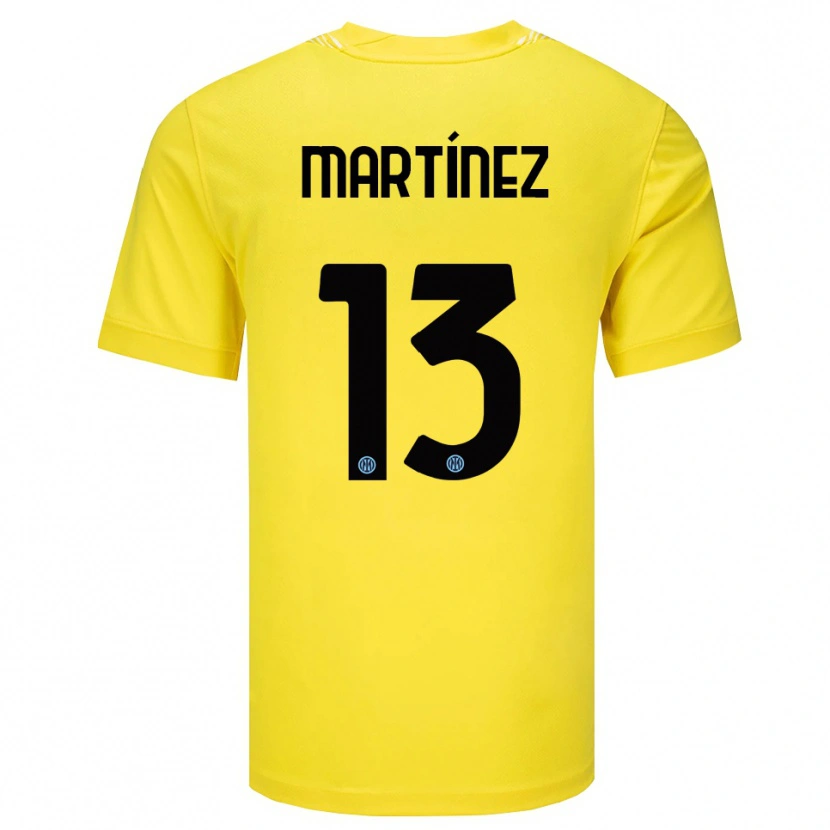 Danxen Femme Josep Martínez #13 Maillot de Gardien Jaune Clair Noir 2025/26 T-shirt