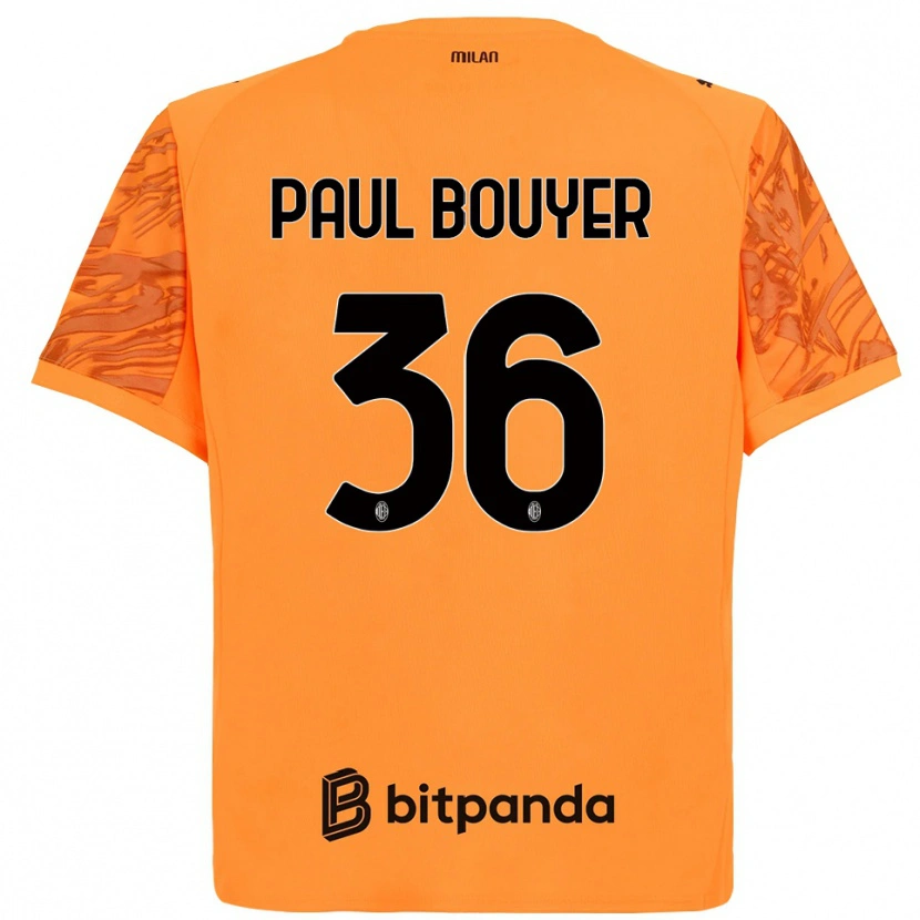 Danxen Femme Léo Paul Bouyer #36 Maillot de Gardien Orange Jaune Noir 2025/26 T-shirt
