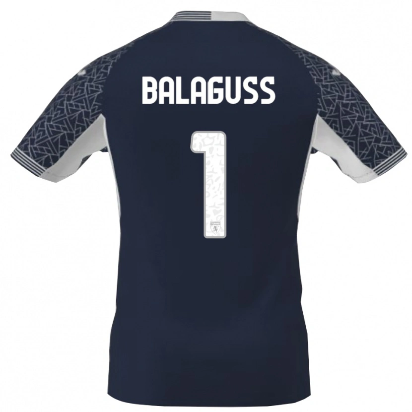 Danxen Femme Nils Balaguss #1 Maillot de Gardien Bleu Noir Blanc 2025/26 T-shirt