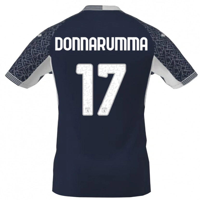 Danxen Femme Antonio Donnarumma #17 Maillot de Gardien Bleu Noir Blanc 2025/26 T-shirt
