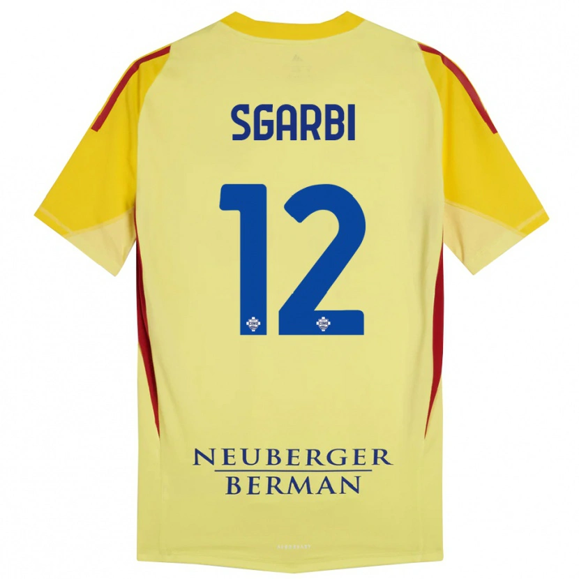 Danxen Femme Dylan Sgarbi #12 Maillot de Gardien Jaune Clair Noir 2025/26 T-shirt