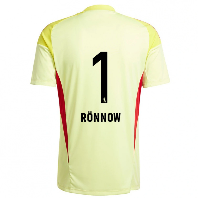 Danxen Femme Frederik Rönnow #1 Maillot de Gardien Jaune Clair Noir 2025/26 T-shirt