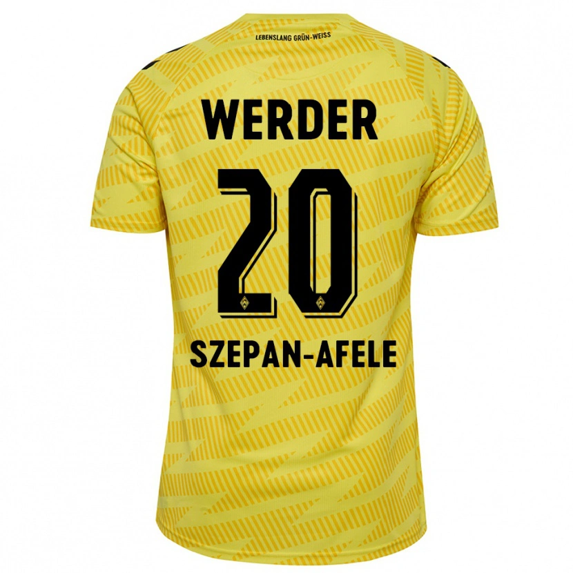 Danxen Femme Gianni Szepan-Afele #20 Maillot de Gardien Jaune Noir 2025/26 T-shirt