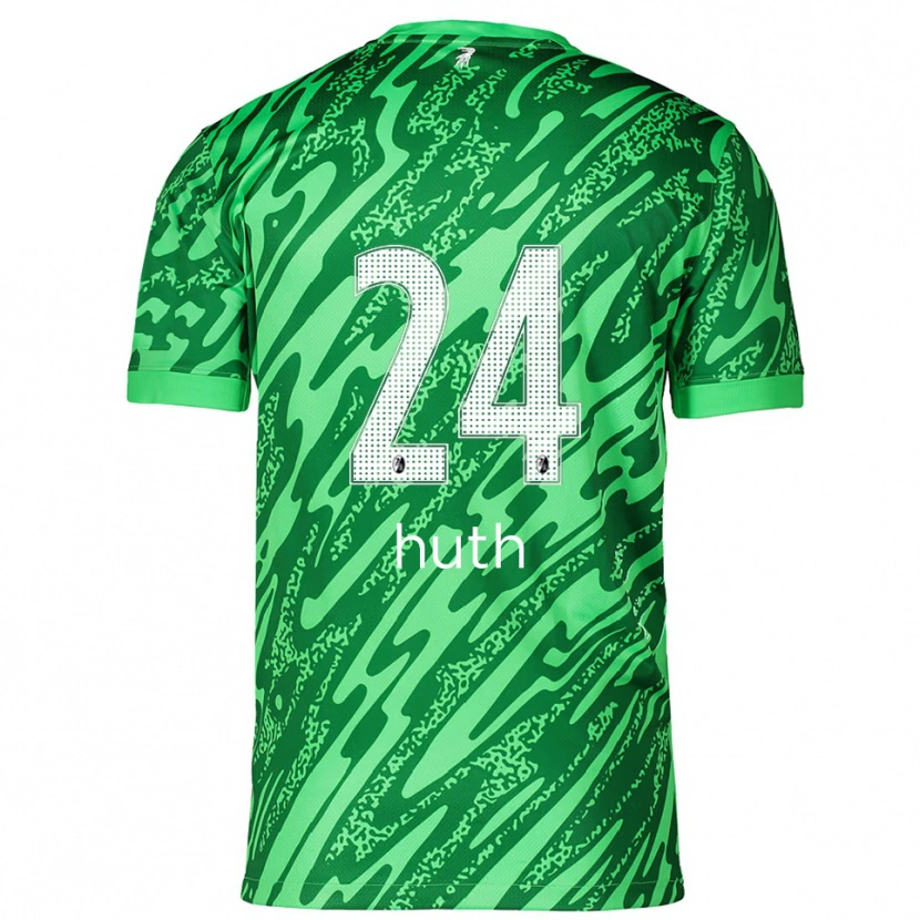 Danxen Femme Jannik Huth #24 Maillot de Gardien Vert Blanc 2025/26 T-shirt