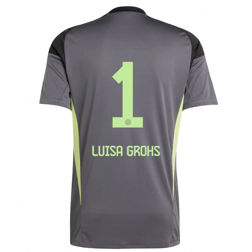 Danxen Femme Maria Luisa Grohs #1 Maillot de Gardien Jaune Vert Noir 2025/26 T-shirt
