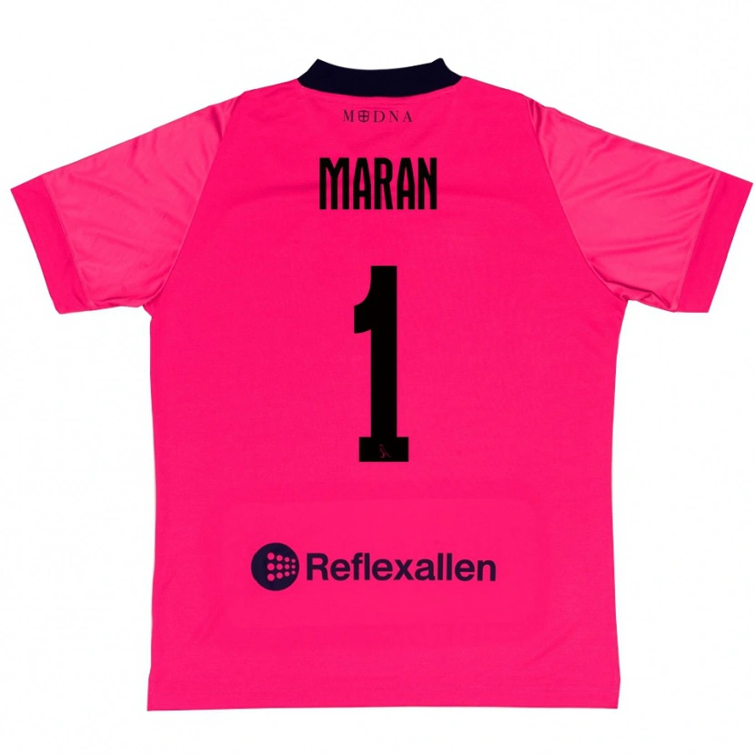 Danxen Femme Andrea Maran #1 Maillot de Gardien Rose Vif Noir 2025/26 T-shirt