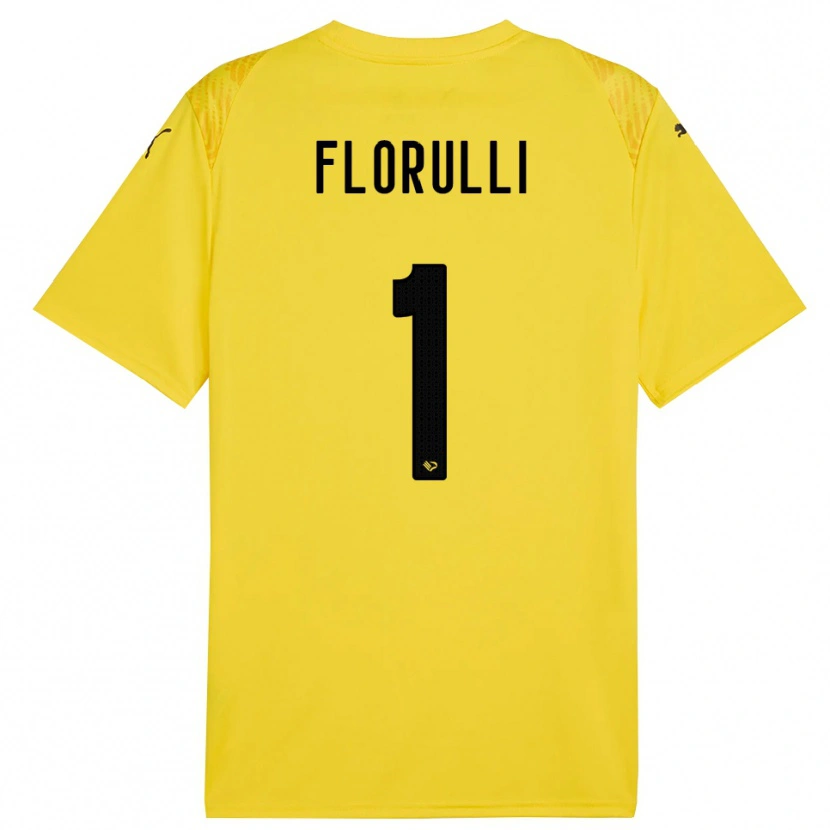 Danxen Femme Gerlando Florulli #1 Maillot de Gardien Jaune Noir 2025/26 T-shirt
