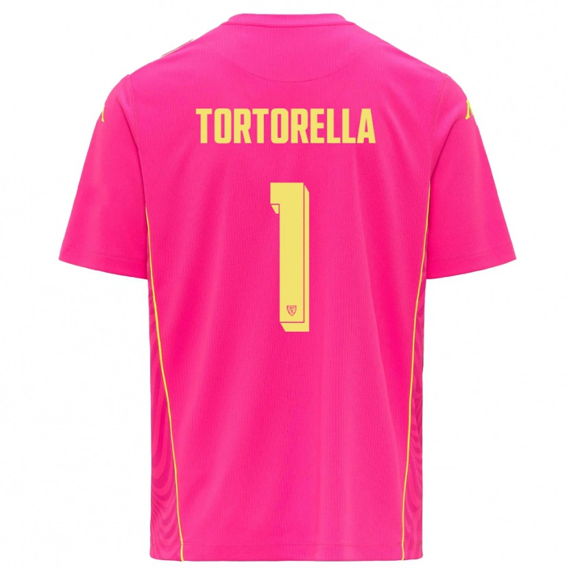 Danxen Femme Diego Tortorella #1 Maillot de Gardien Rose Vif Jaune 2025/26 T-shirt