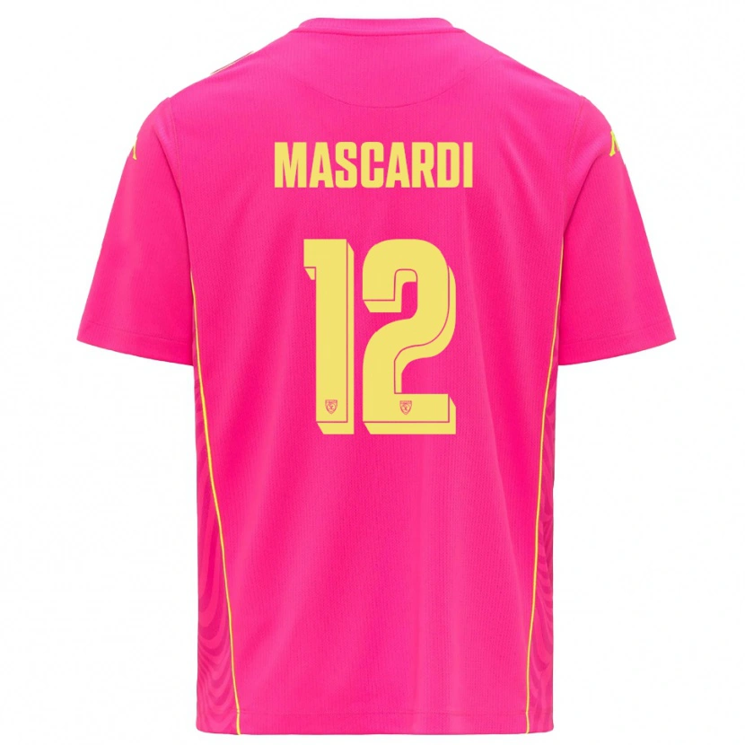 Danxen Femme Diego Mascardi #12 Maillot de Gardien Rose Vif Jaune 2025/26 T-shirt