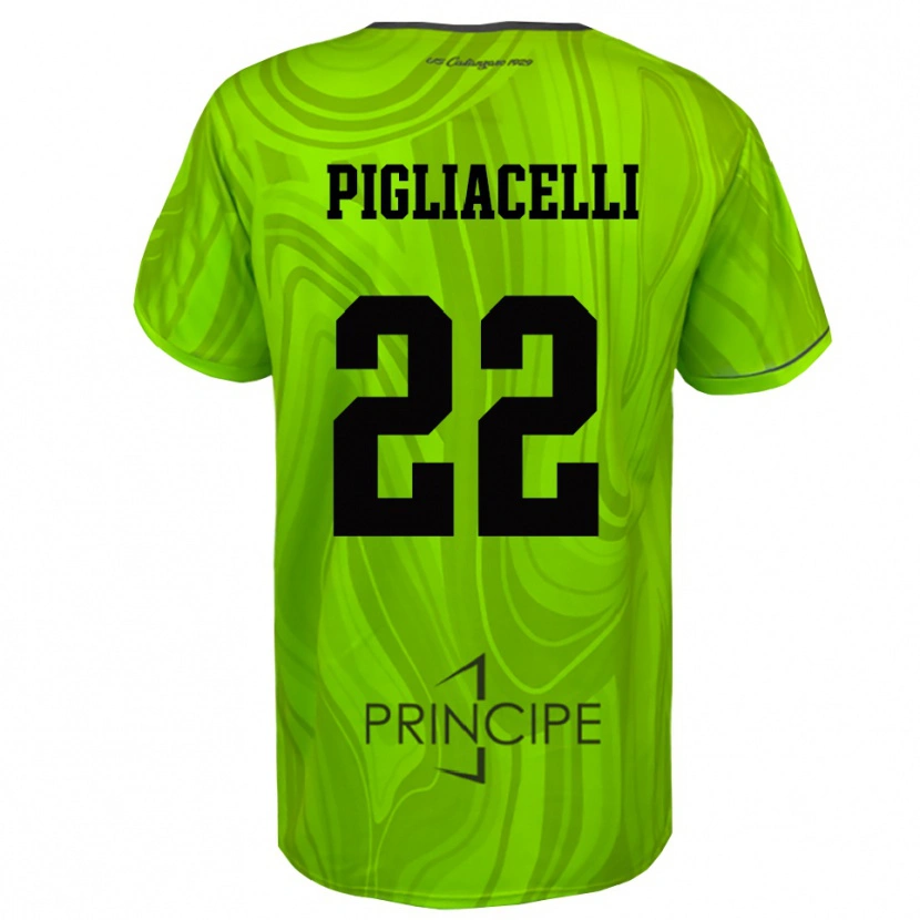 Danxen Femme Mirko Pigliacelli #22 Maillot de Gardien Jaune Vert Noir 2025/26 T-shirt