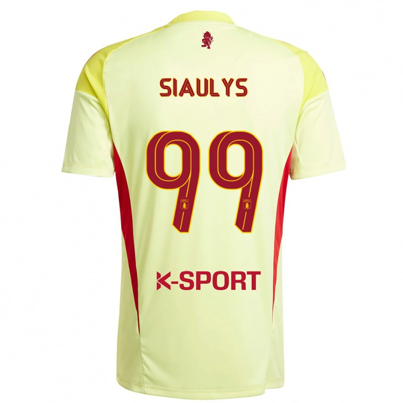 Danxen Femme Ovidijus Siaulys #99 Maillot de Gardien Jaune Clair Rouge 2025/26 T-shirt