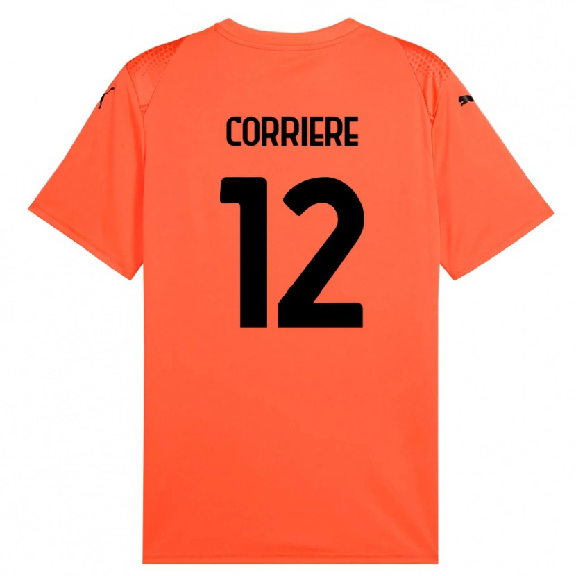 Danxen Femme Francesco Corriere #12 Maillot de Gardien Orange Noir 2025/26 T-shirt