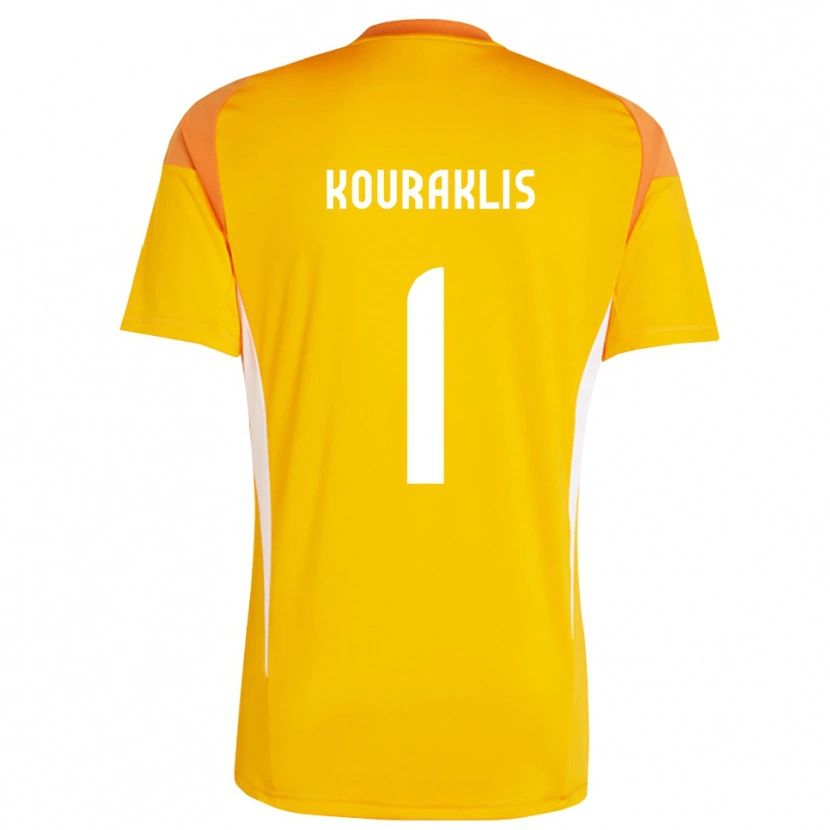 Danxen Femme Georgios Kouraklis #1 Maillot de Gardien Orange Blanc 2025/26 T-shirt
