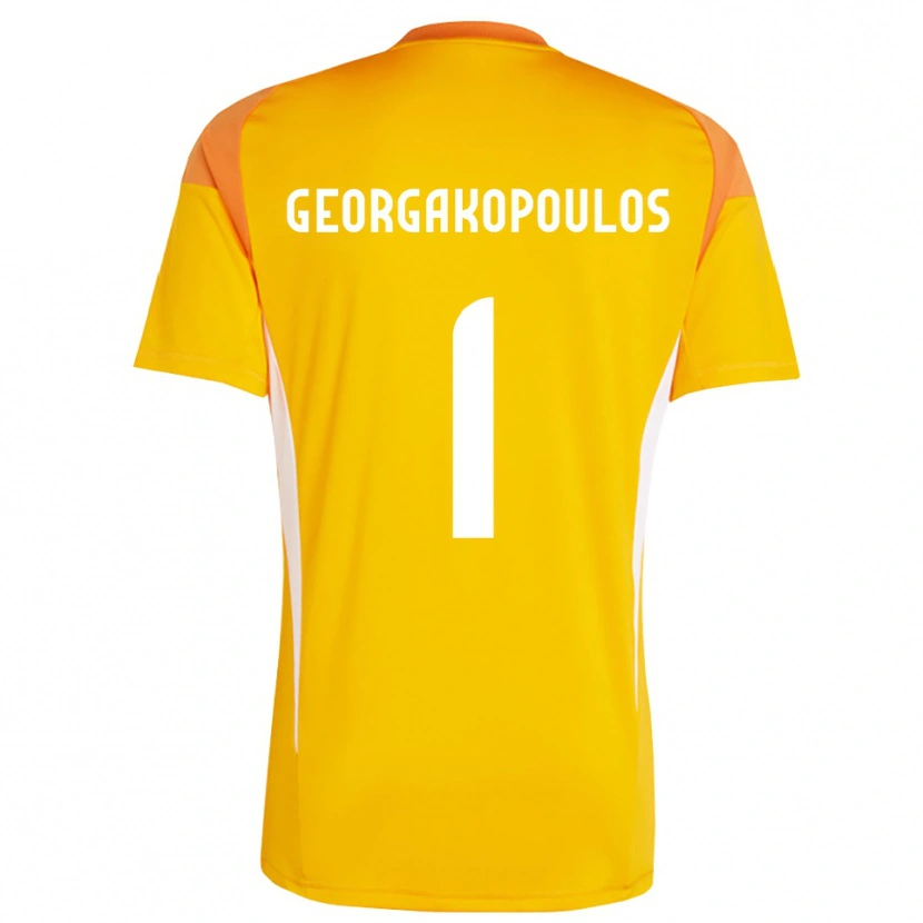 Danxen Femme Iason Georgakopoulos #1 Maillot de Gardien Orange Blanc 2025/26 T-shirt