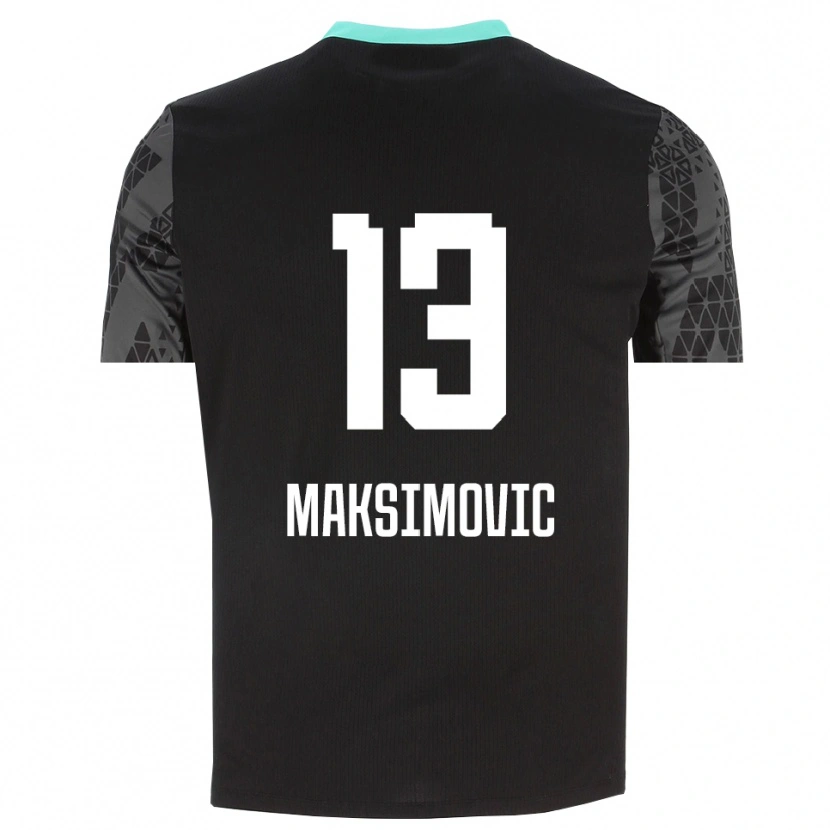 Danxen Femme Filip Maksimovic #13 Maillot de Gardien Gris Anthracite Noir 2025/26 T-shirt