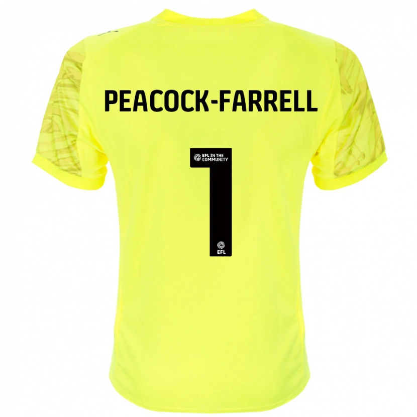 Danxen Femme Bailey Peacock-Farrell #1 Maillot de Gardien Noir Jaune 2025/26 T-shirt